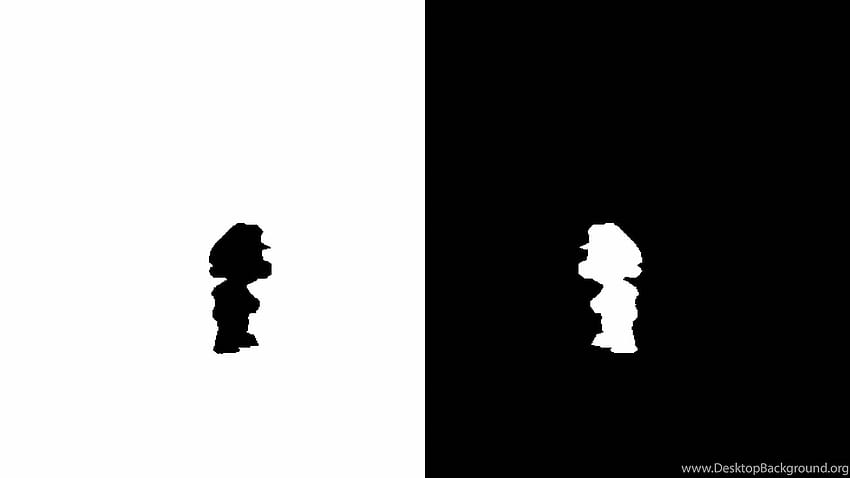黒と白のミラー分割画面効果 YouTube の背景、半分の画面 高画質の壁紙