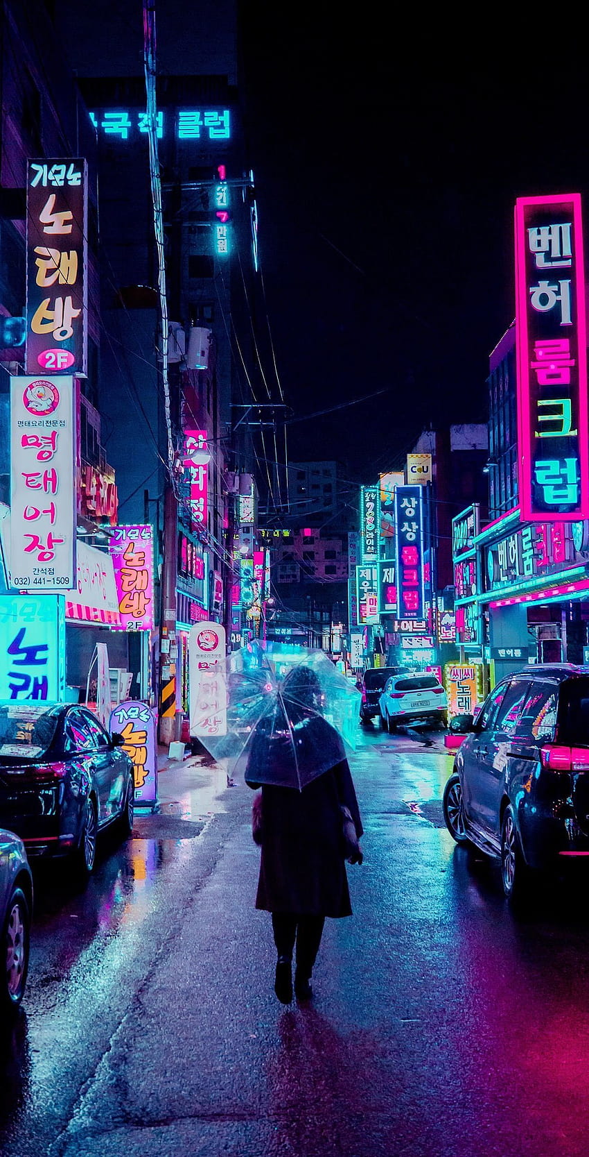 โทรศัพท์ Neon Cyberpunk, android ไซเบอร์พังก์นีออน วอลล์เปเปอร์โทรศัพท์ HD