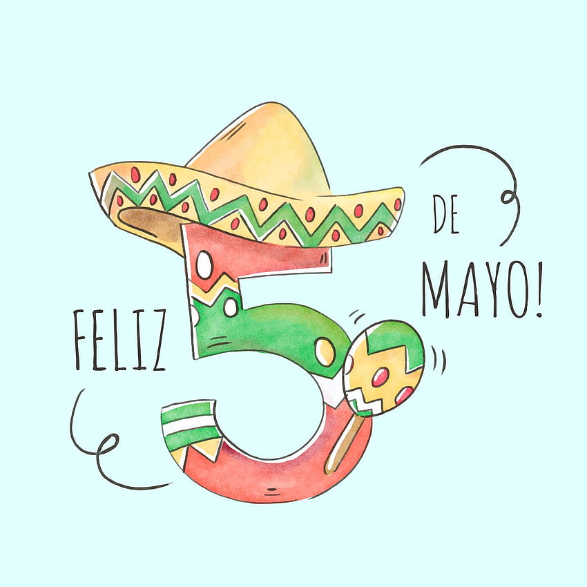Mignon Cinco De Mayo Nombre Avec Chapeau Mexicain, cute cinco de mayo HD phone wallpaper