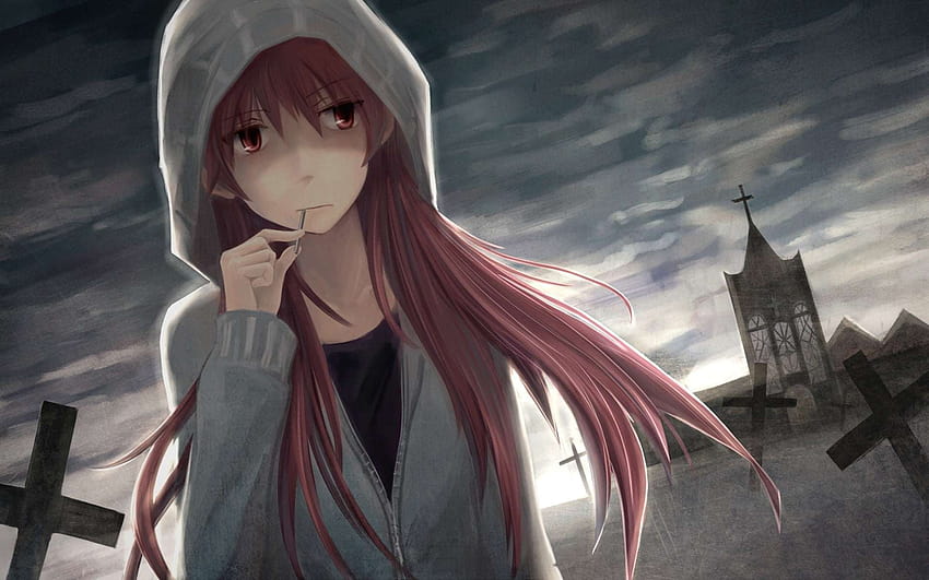 Hood Anime Girl Iphone, anime cute girl with hoodie HD wallpaper