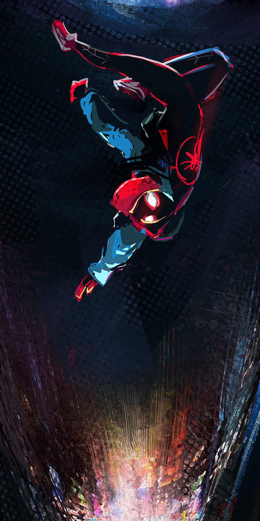 Spiderman Miles Morales Falling IPhone, spider man miles morales iphone 11 HD phone wallpaper