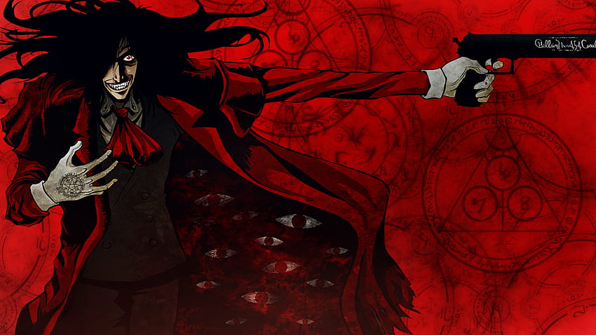 desktop wallpaper of alucard hellsing anime eyes backgrounds alucard anime