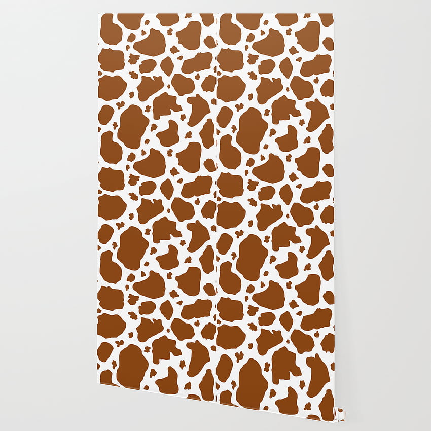 cocoa milk chocolate brown and white cow spots animal print by Amy Gale HD phone wallpaper