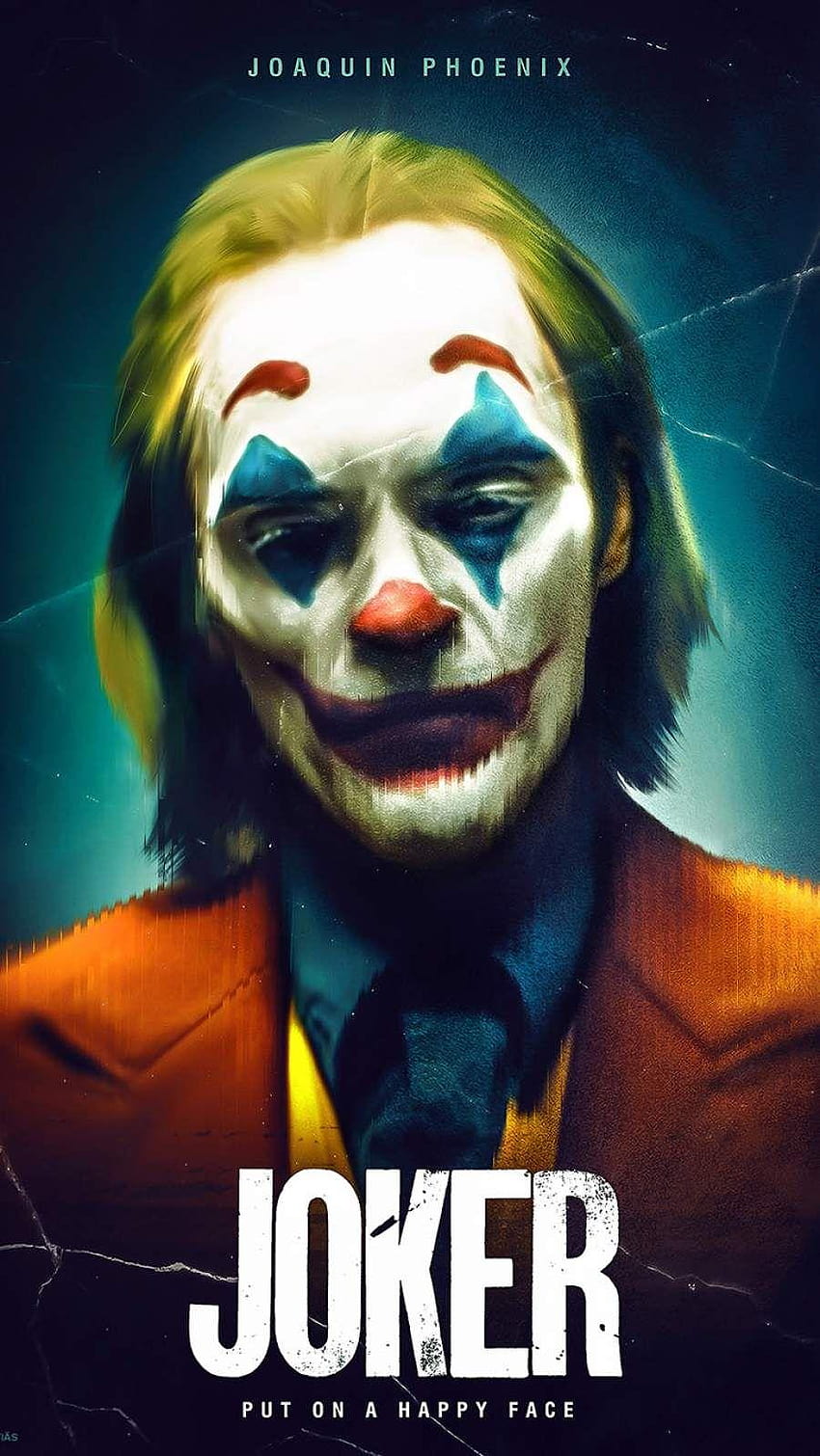 Joker Joaquin Phoenix iPhone ใส่ใบหน้าที่มีความสุข วอลล์เปเปอร์โทรศัพท์ HD