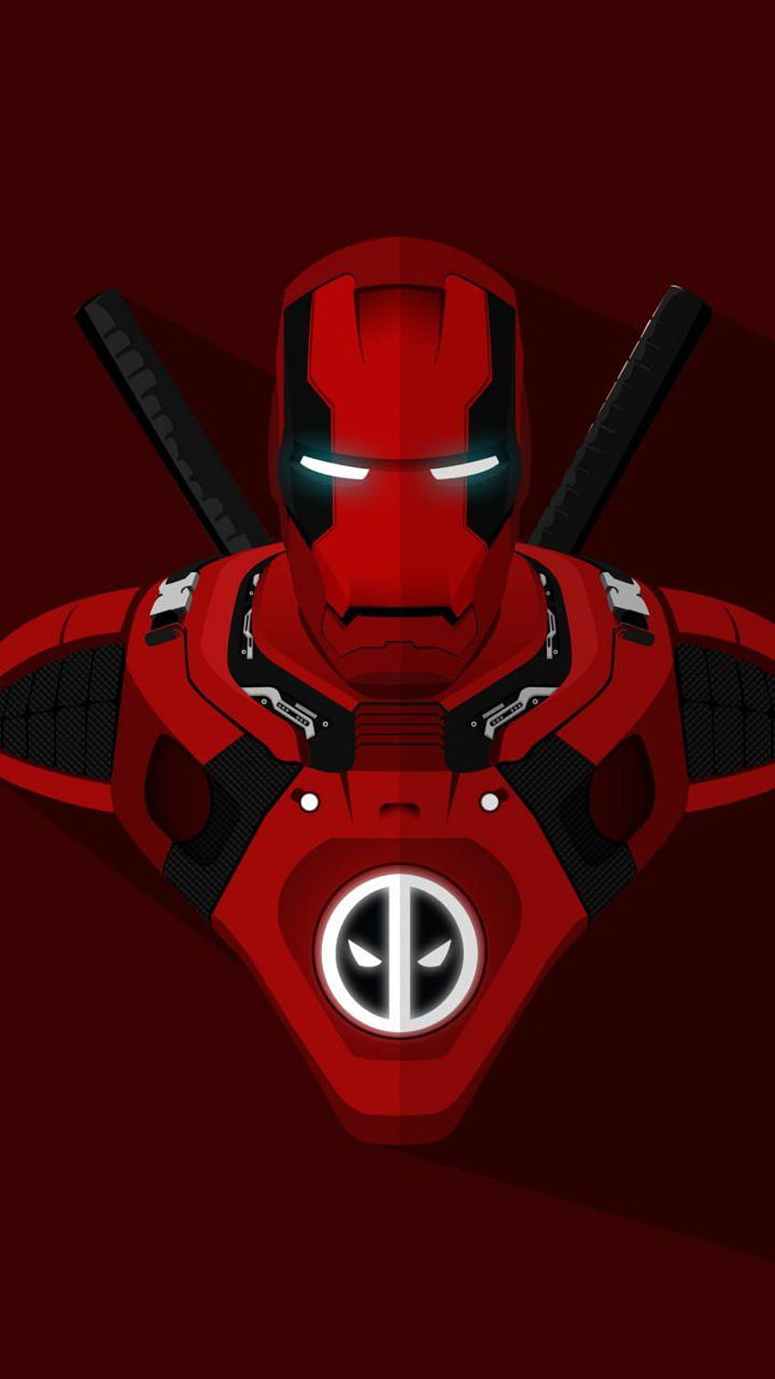 wondrous Iron man, deadpool, crossover, marvel, iron man minimal art HD phone wallpaper