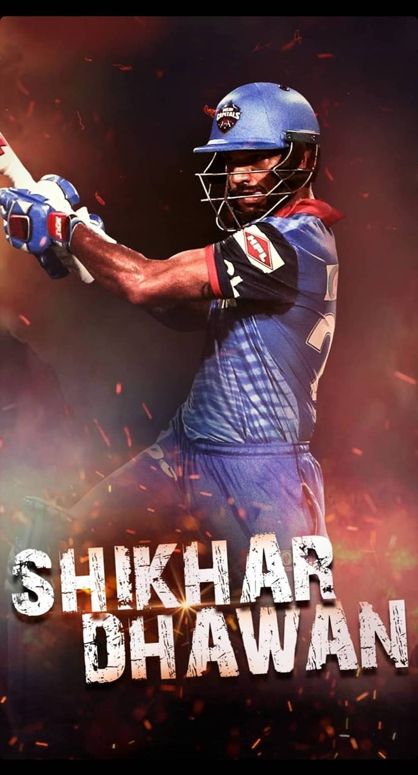 Shikhar Dhawan por delhicapitals, capitales delhi ipl fondo de pantalla del teléfono