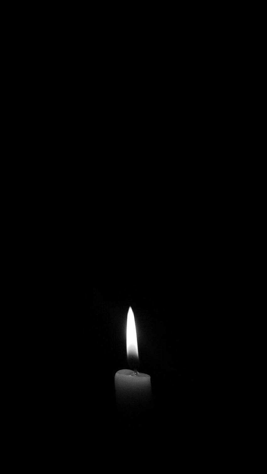 Candle Dark Monochrome, graphy and in 2020, black candle HD phone wallpaper