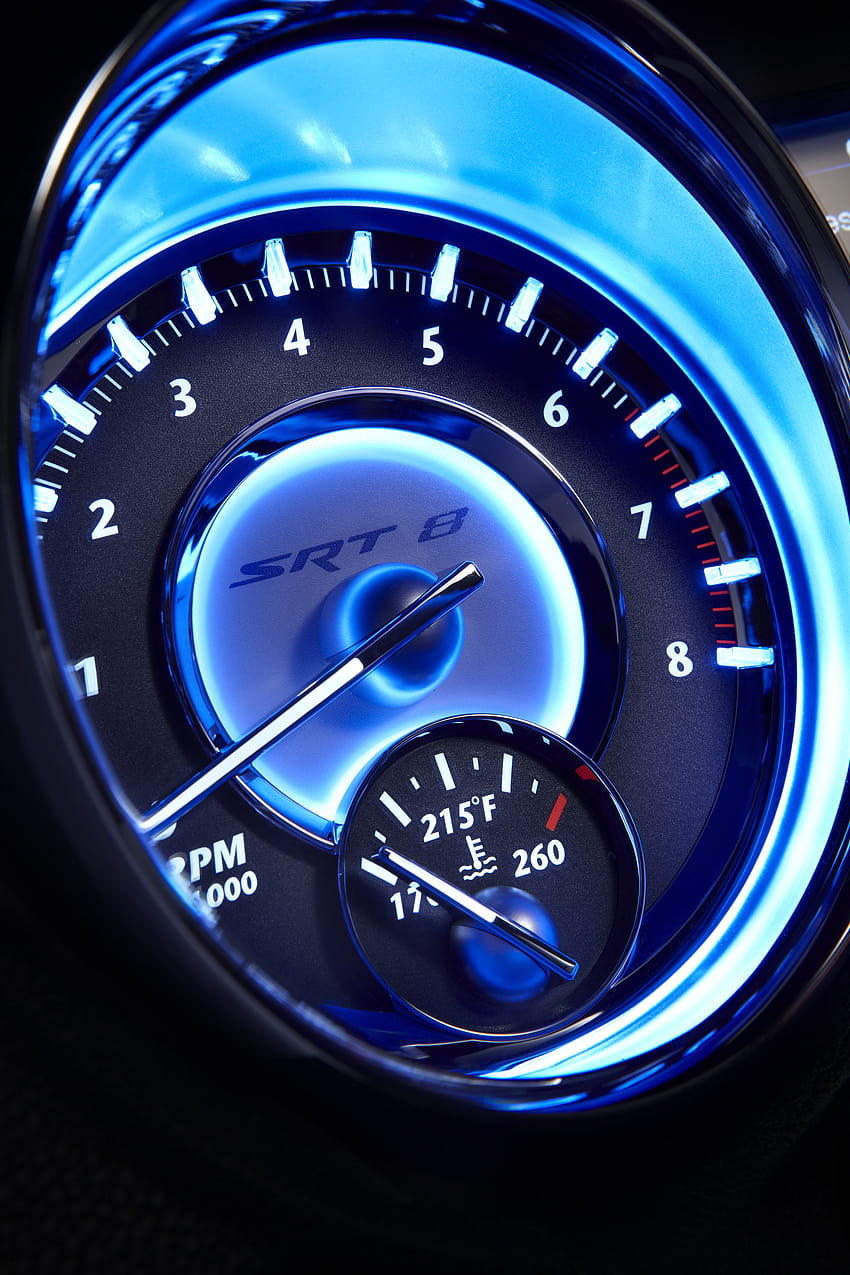 : vehicle, speedometer, Chrysler, steering wheel, tachometer, netcarshow, netcar, car , car , 2014, 300 SRT8, rim, spoke, gauge 2000x3000 HD phone wallpaper