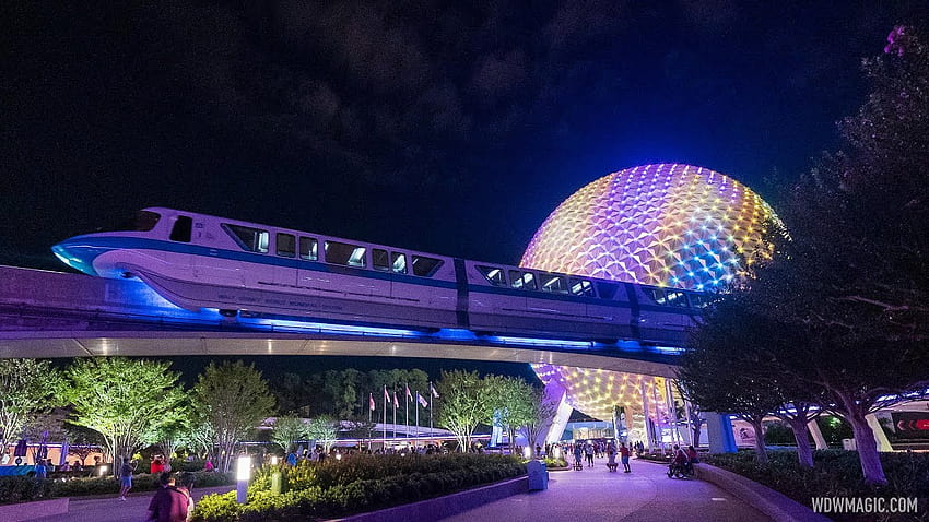 Efeito de iluminação do Monotrilho do Walt Disney World papel de parede HD