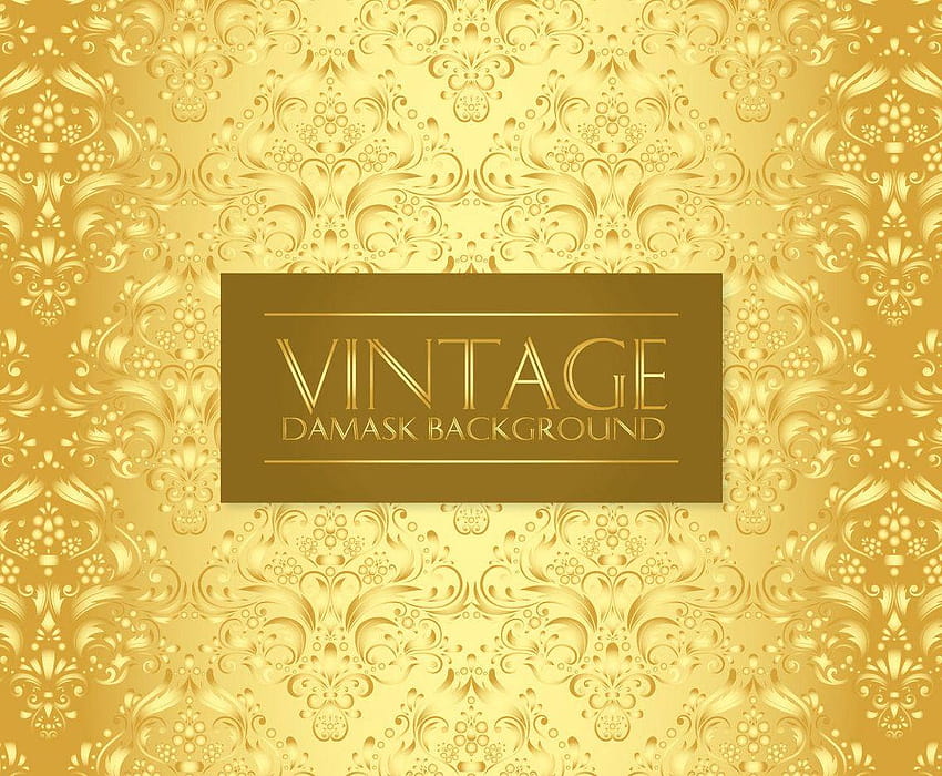 Gold Vintage Damast-Hintergründe Vektorgrafiken und Grafiken HD-Hintergrundbild