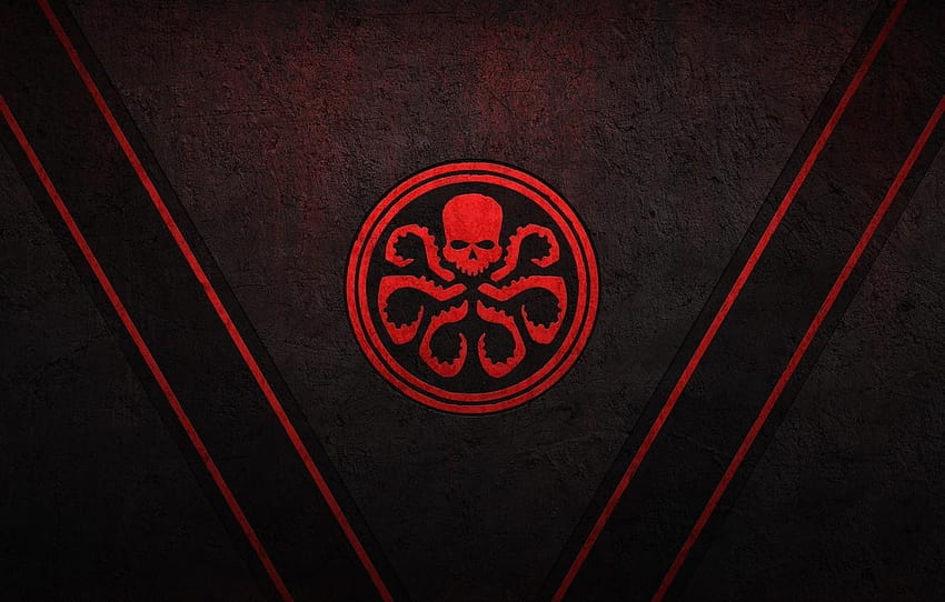 red, logo, game, octopus, symbol, movie, Captain America, symbols of avengers HD wallpaper
