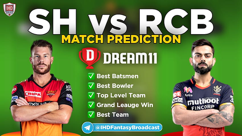 SRH vs RCB Dream11 Team Prédiction Aujourd'hui Eliminator Match Dream11 IPL 2020, rcb vs srh Fond d'écran HD