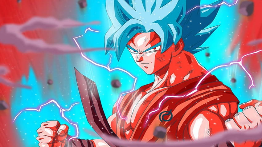 Goku's New Level: Blue Kaioken with White Hair - wide 2
