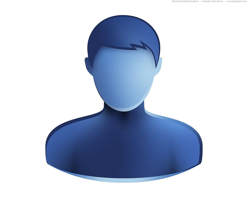 PSD uniwersalna niebieska ikona użytkownika sieci web Tapeta HD