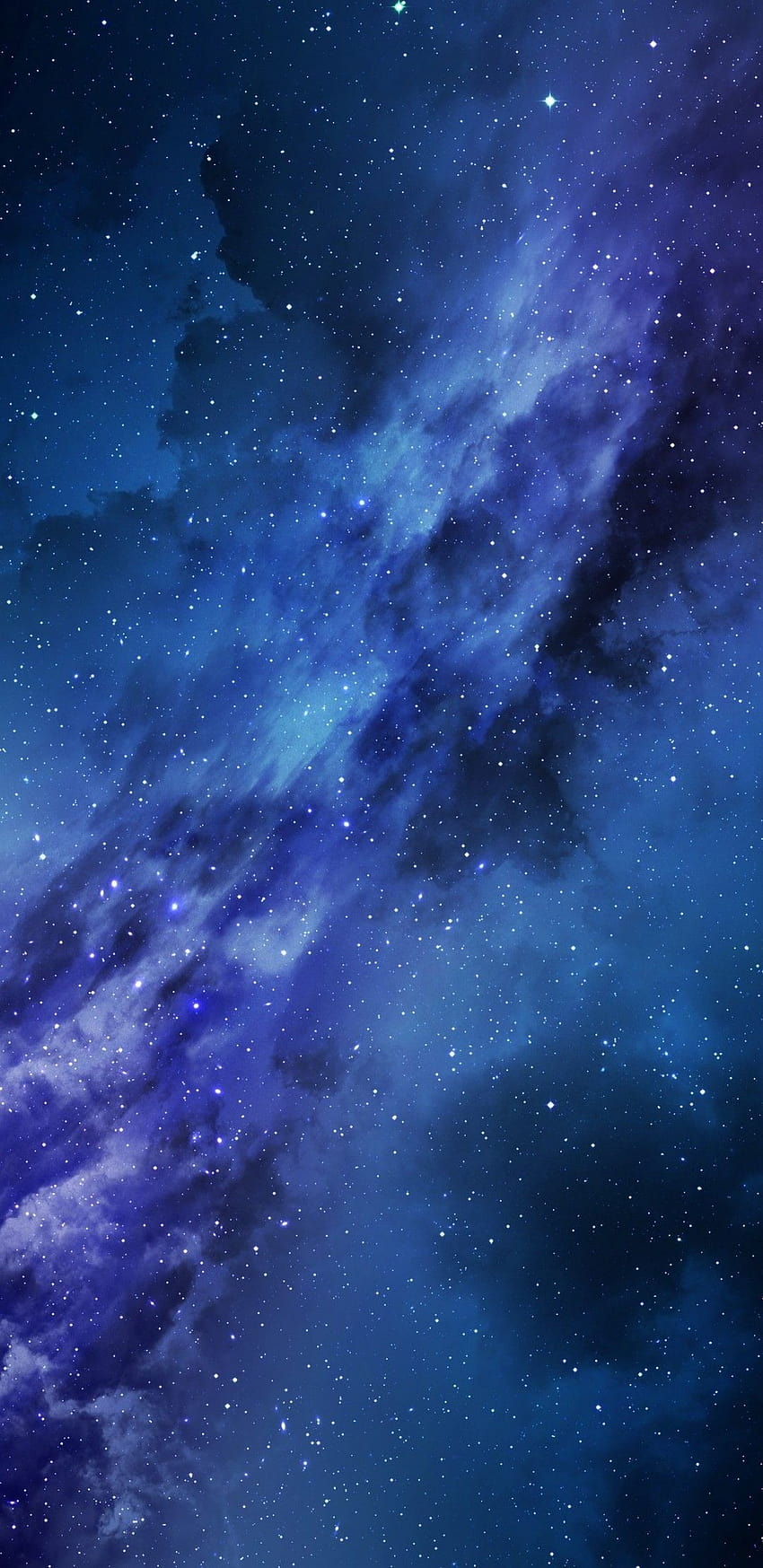 Galaxy Universe Milky Way Sky Blue Star Backgrounds, iphone blue star HD phone wallpaper