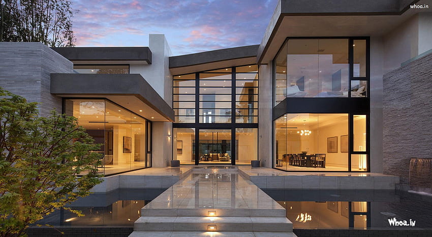 Incríveis designs de casas modernas papel de parede HD