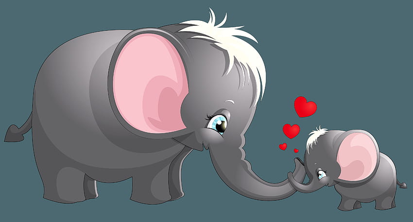 Ibu clipart bayi gajah, Ibu bayi gajah Transparan, bayi gajah kawaii Wallpaper HD