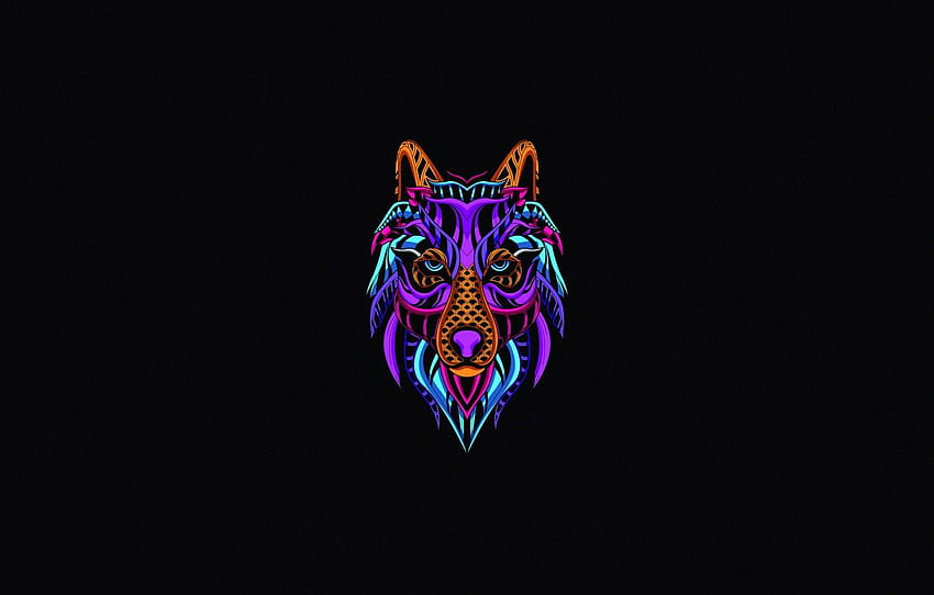 Wolf Abstract, Ryan Johnson tarafından gönderildi, kurt adam minimalist HD duvar kağıdı