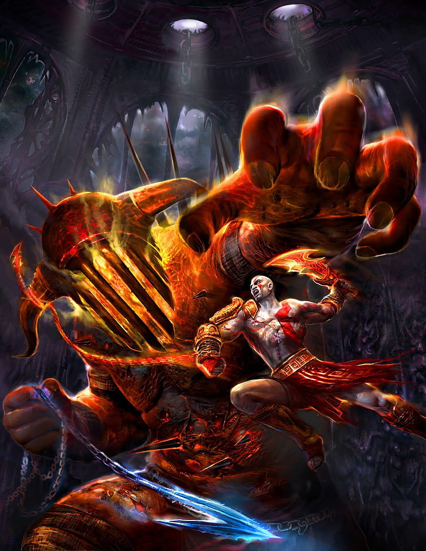 Kratos gegen Hades Kriegsgott HD-Handy-Hintergrundbild