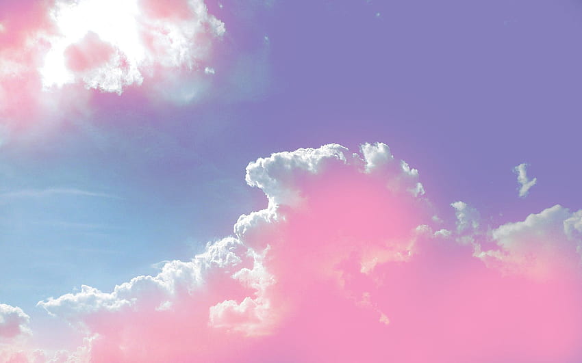 Himmelhintergründe, rosafarbene Wolkenästhetik HD-Hintergrundbild