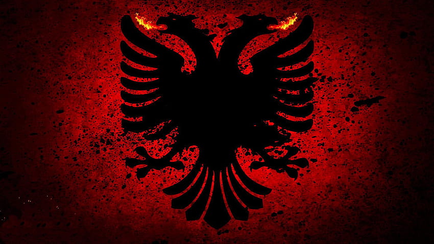 Албанско знаме [1920x1080] за вашия мобилен телефон и таблет, албанско знаме HD тапет