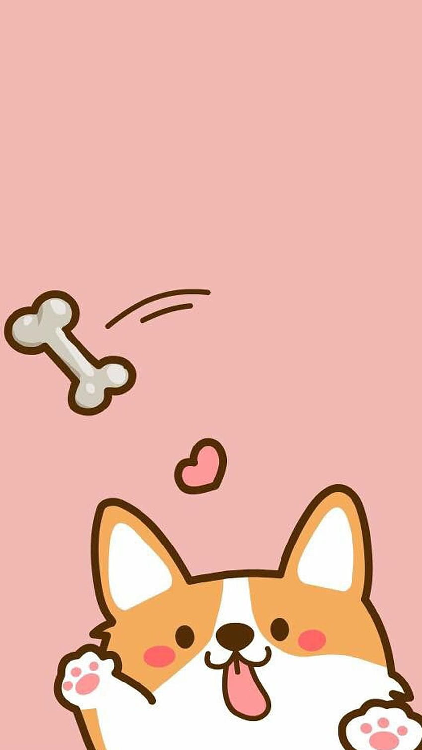Kawaii cute corgi cartoon iphone dog pin par eszter on dog iphone cute iphone – Artofit Fond d'écran de téléphone HD