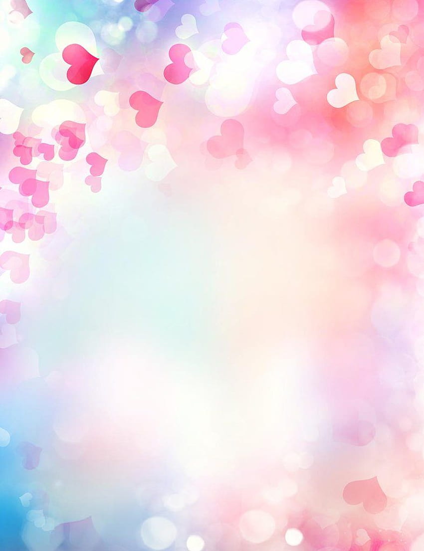 Bokeh Backgrounds With Pink And Red Heart Around Sides graphy, cute pink valentines HD phone wallpaper