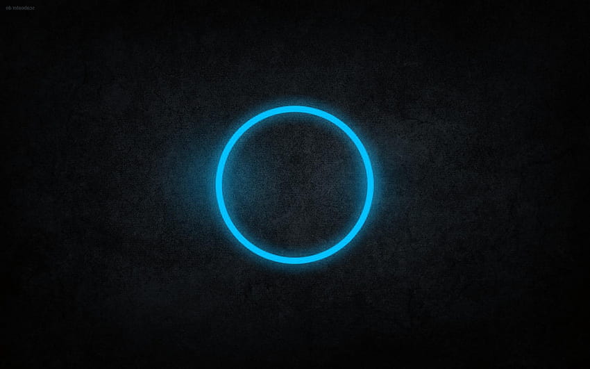 Abstrakte blaue schwarze dunkle Kreise Ringe Cyan Neon Art blauer Kreis / und mobile Hintergründe, dunkles Cyan HD-Hintergrundbild