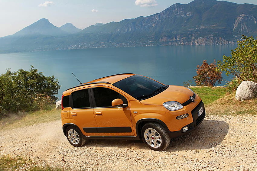 2012 Fiat Panda Trekking Nature Orange Cars Side HD wallpaper