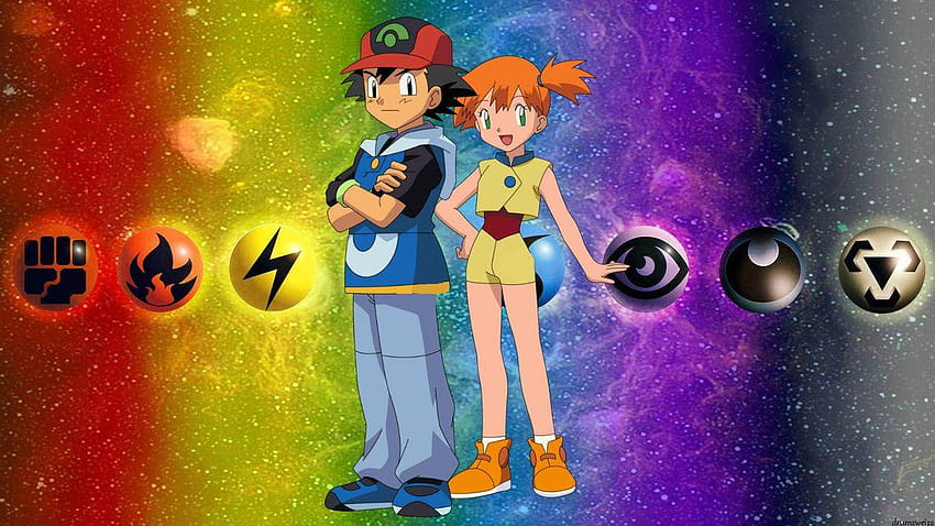 Ash and Misty 4 by weissdrum, pokemon ash and misty HD wallpaper