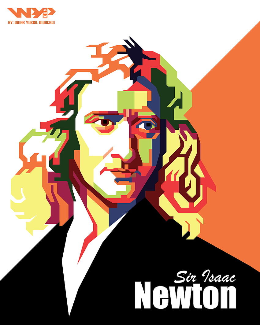Isaac Newton w WPAP autorstwa Yusrielo Tapeta na telefon HD
