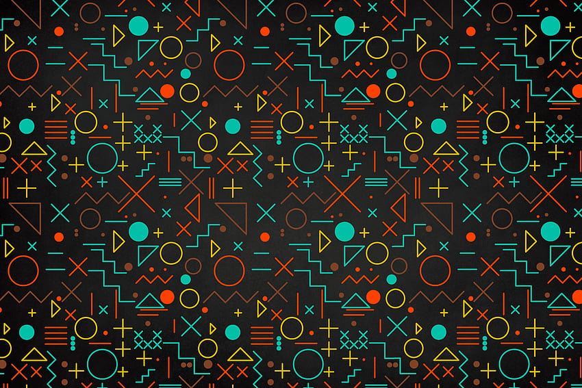 Abstract Geometry Ultra, multicolored circles geometric HD wallpaper