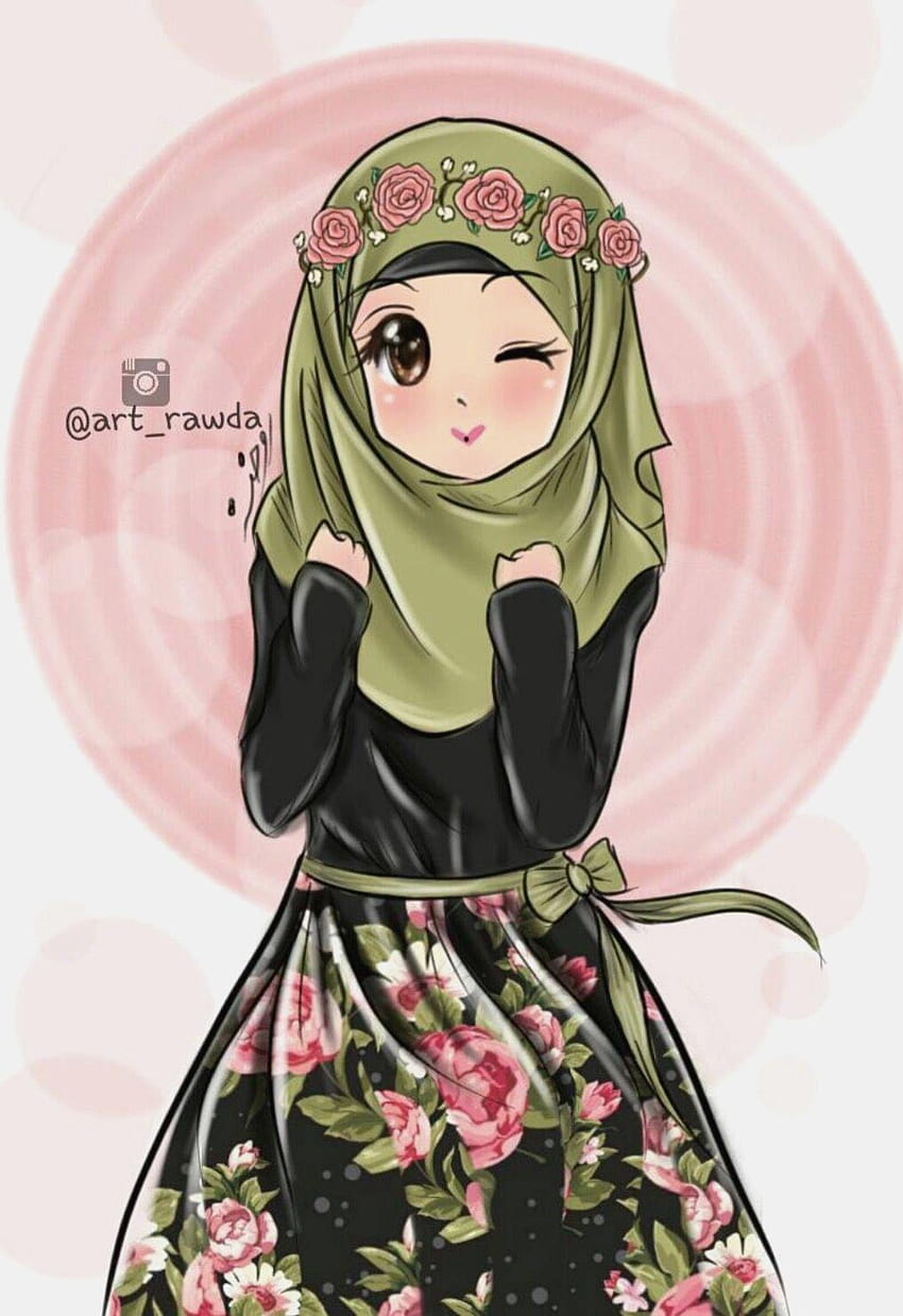 Hijab Anime Muslim Hijab Hijab Niqab Hijabi Girl Girl, anime hijab wallpaper ponsel HD