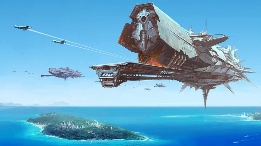 Sci Fi Spaceship, kapal luar angkasa Wallpaper HD