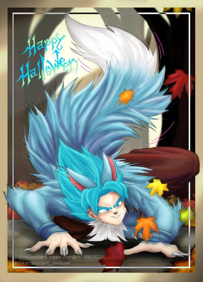 Goku is SO CUTE and HANDSOME with that Werewolf Outfit!!, dbz halloween HD phone wallpaper