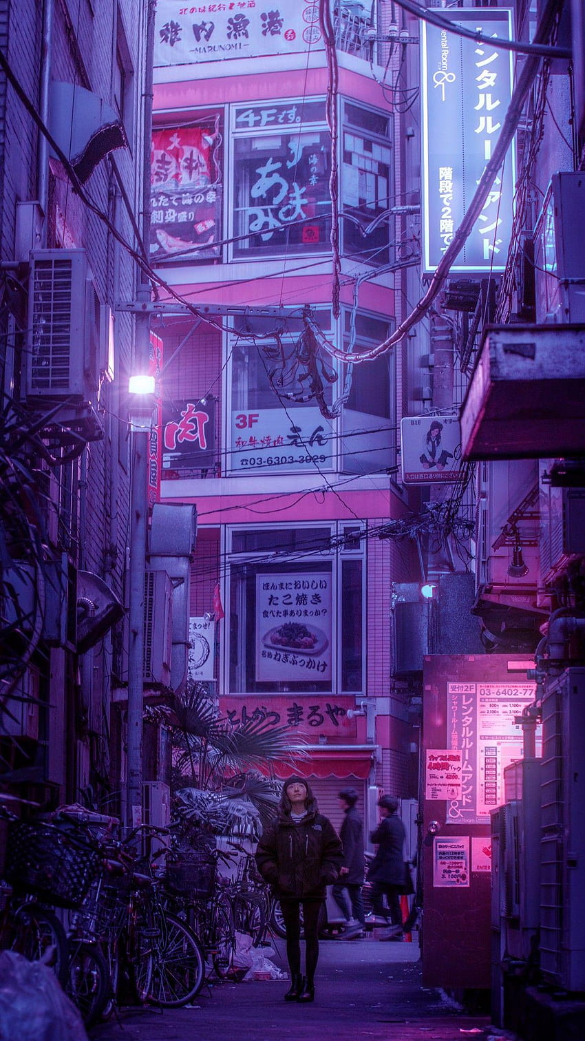 chill vibes, lofi, neon lights, Japanese, lofi aesthetic HD phone wallpaper