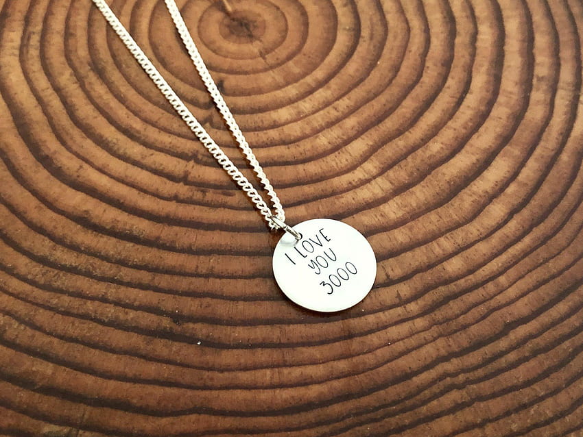 Personalised I Love You 3000 Dog Tag Necklace Eternal Affection - Etsy