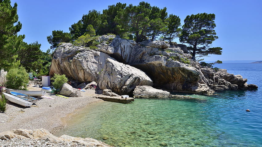 Croatia Sea Nature Coast Stones 3840x2160, croatia ocean coast HD wallpaper