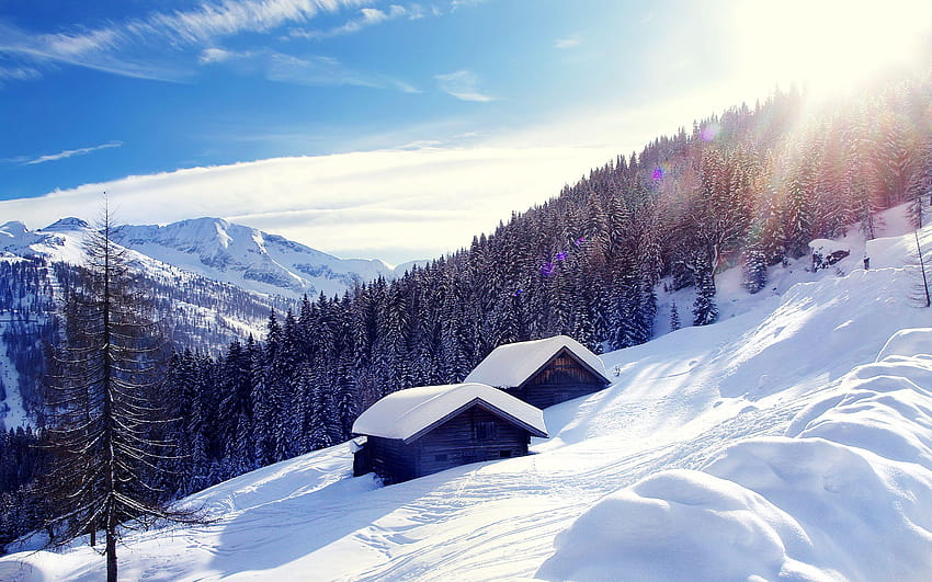 Semuel on, alpine winter HD wallpaper