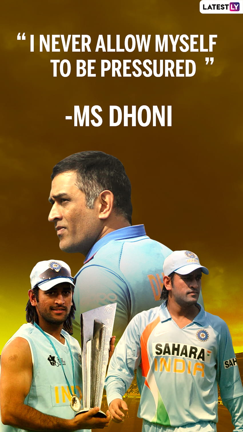 MS Dhoni Quotes & : Отпразнувайте 40-ия рожден ден на Mahendra Singh Dhoni с неговите невероятни думи, цитати за крикет HD тапет за телефон