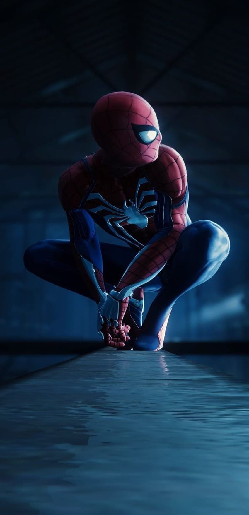 Download Spiderman Overlooking City 4k Marvel Iphone Wallpaper | Wallpapers .com