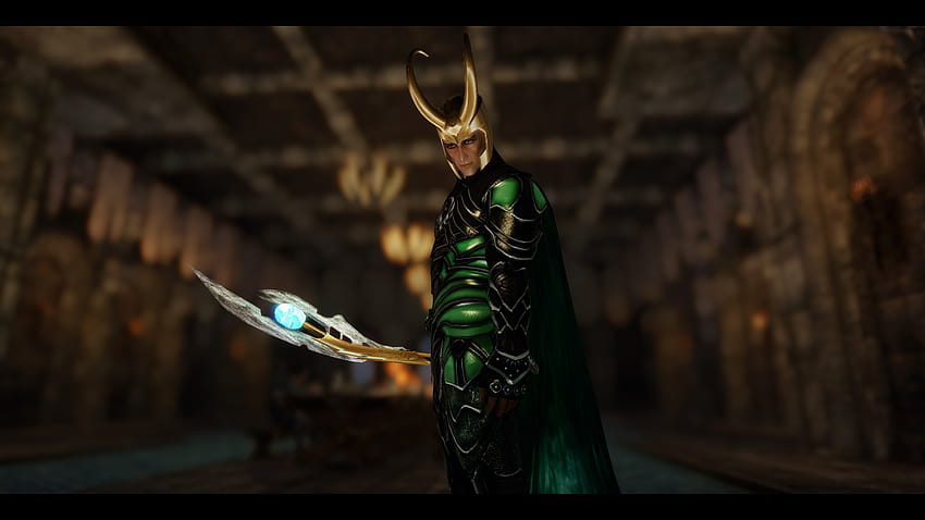 Loki in Skyrim 2 at Skyrim Nexus, chitauri scepter HD wallpaper