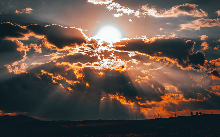 3840x2400 Clouds, Sun, Sunset, Overcast, Cloud Ultra HD Wallpaper | Pxfuel