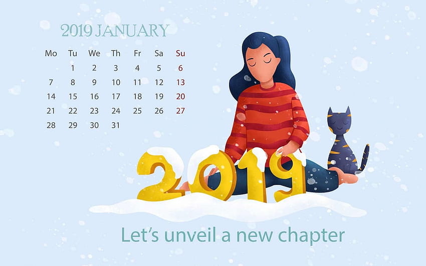 New Year New Beginnings January 2019, new edition HD wallpaper