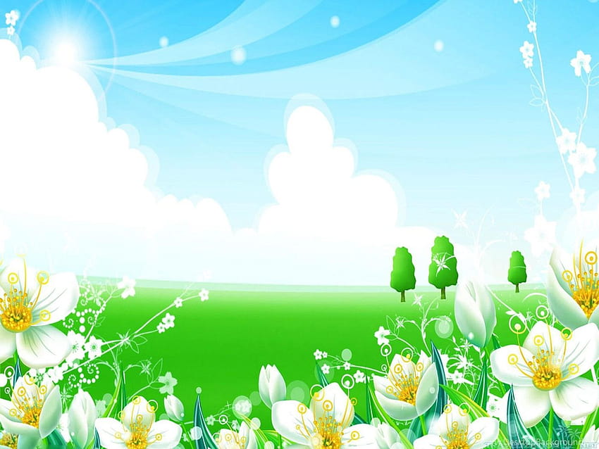 peaceful meadow background clipart