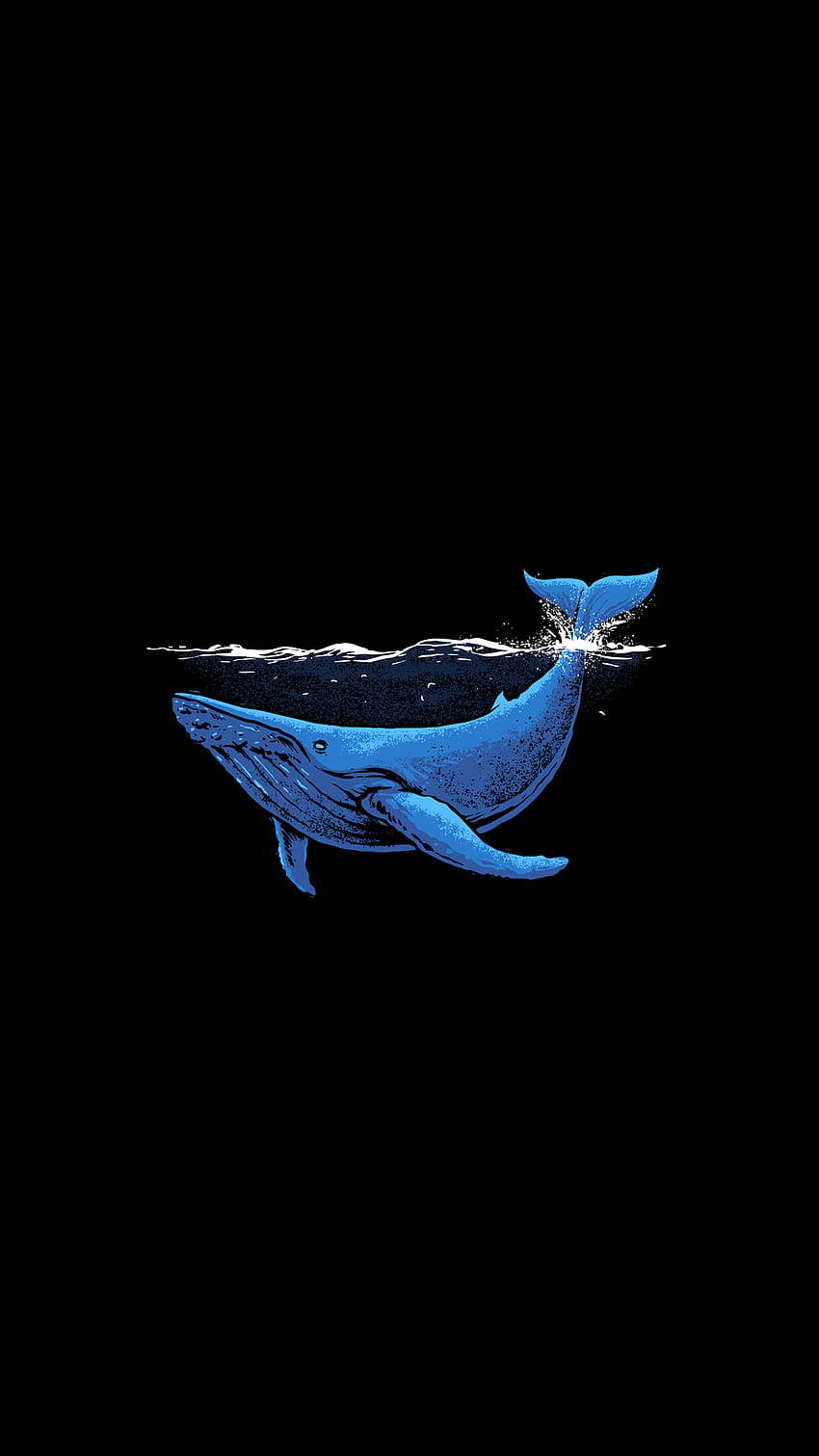 Whale Minimalist Mobile, telefono balena minimalista Sfondo del telefono HD
