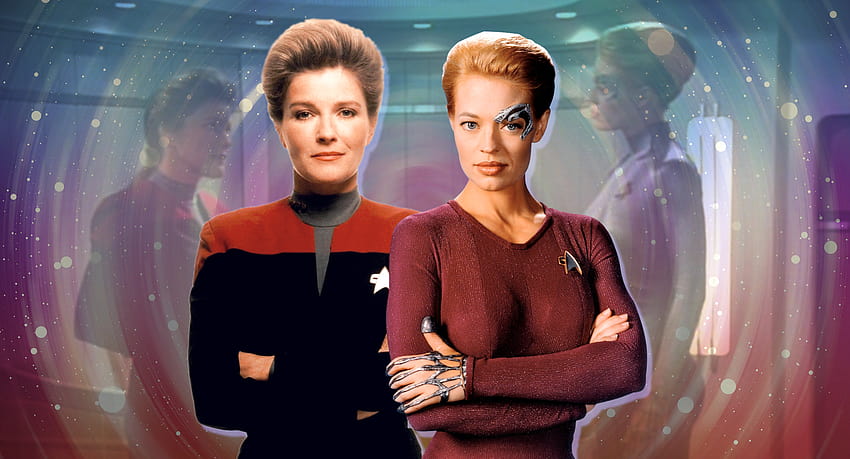 La relation entre le capitaine Janeway et Seven of Nine était un vrai cadeau, les femmes de Star Trek Fond d'écran HD