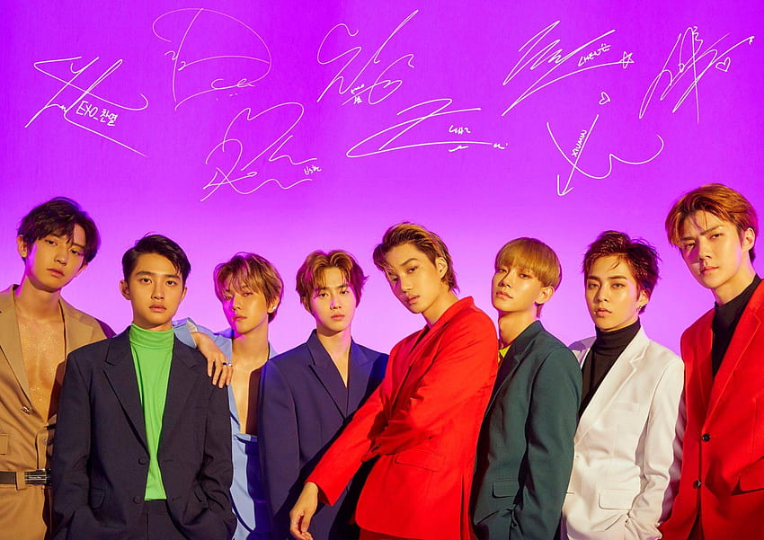 EXO EXO LOVE SHOT and backgrounds HD wallpaper