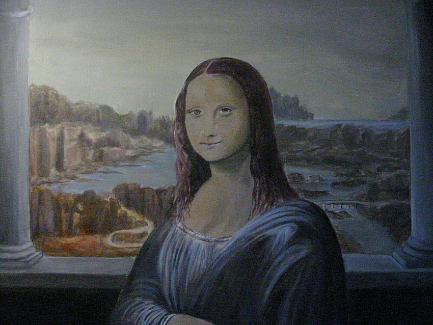 Mona Lisa: Driftwood series, monalisa painting HD wallpaper
