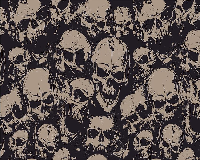 Najnowsze dostosowane wysokiej klasy charakter czaszki sztuki tła malarstwo ścienne streszczenie Horror czaszka 3D malowidła ścienne, rysunek czaszki Tapeta HD